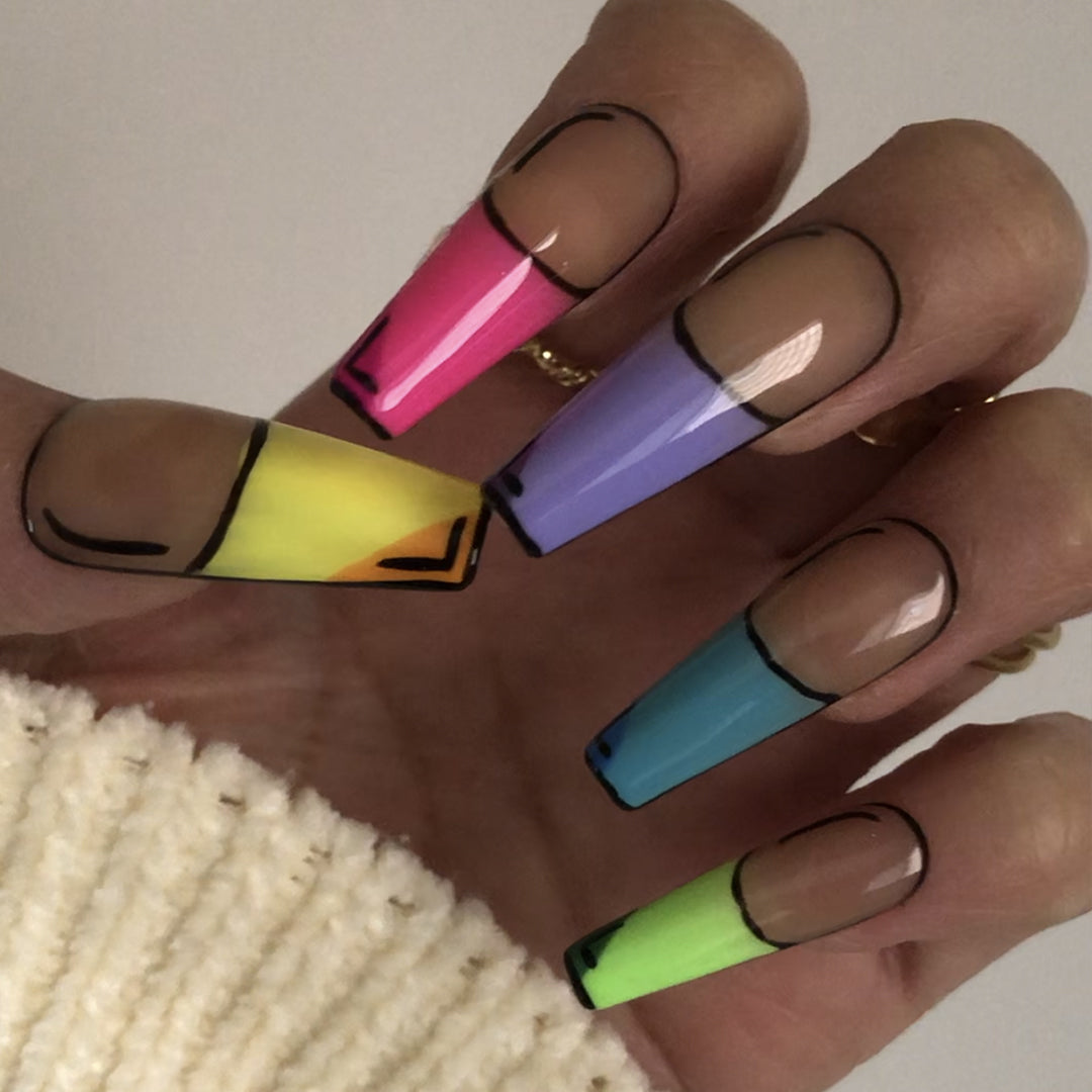 #BL54 Handmade Comic Book Nails