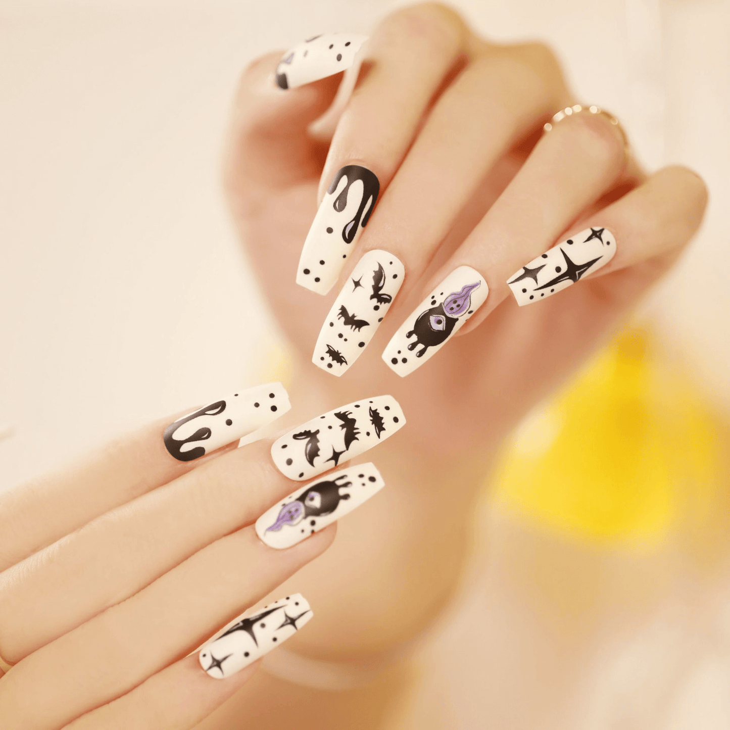 Evil Eye Bat Halloween Press On Nails