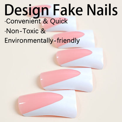 Duck Baby Pink Press On Nails with 3D Flower Charms