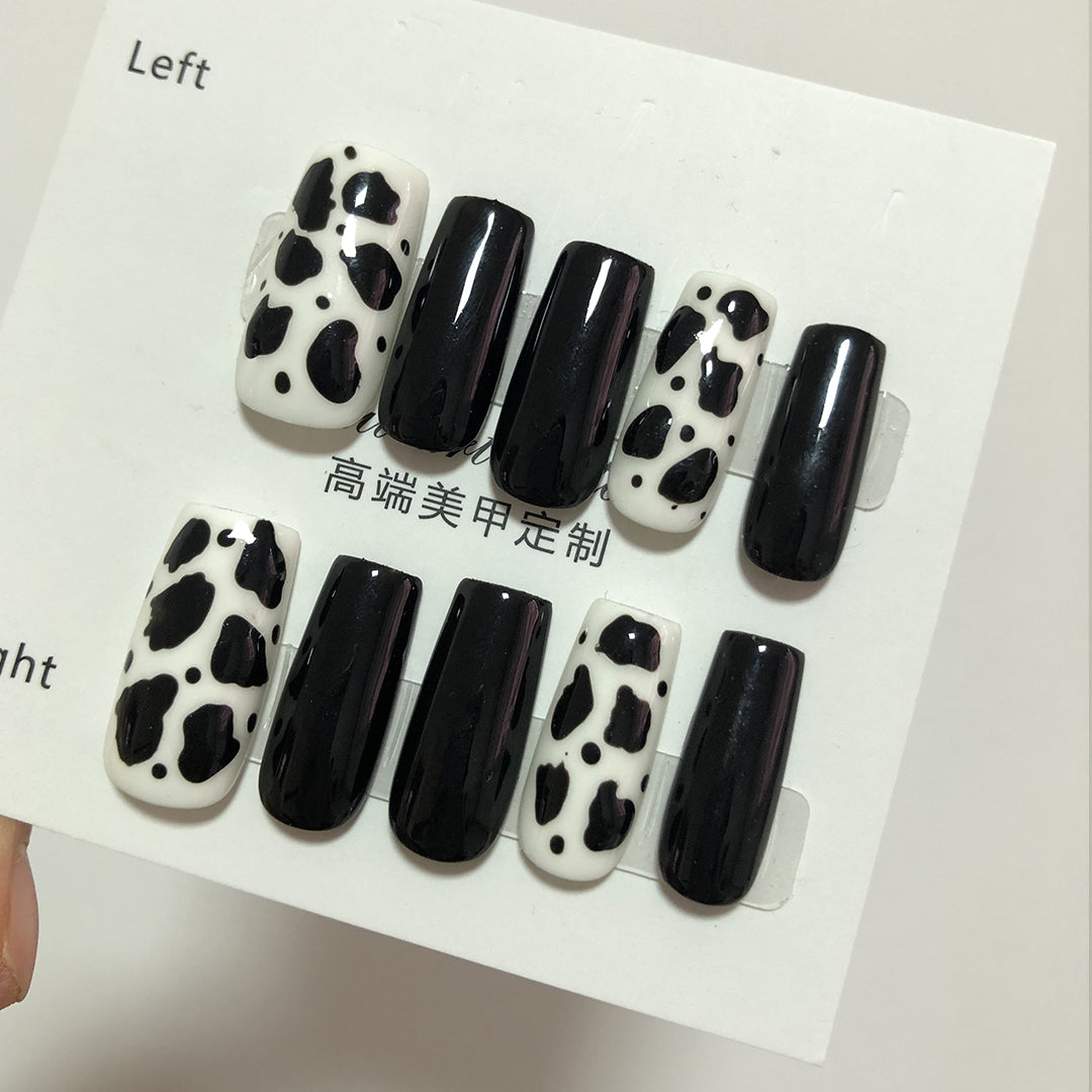 #BL102 Handmade Press On Nails Medium Nails