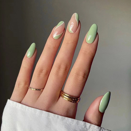 Mint Green Oval Nail