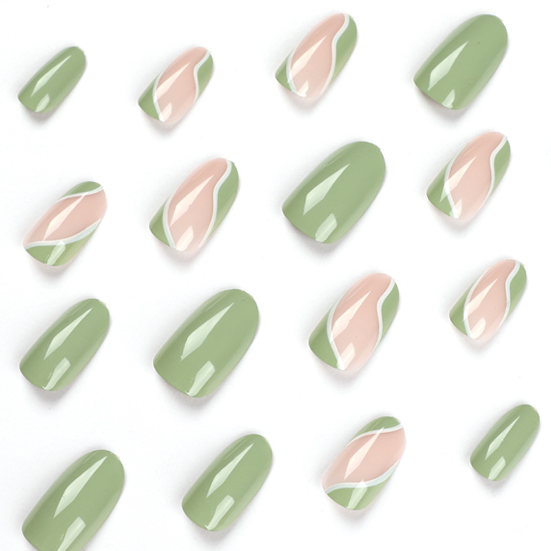 Mint Green Oval Nail