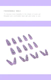 Purple Butterfly Ballerina Nail Long