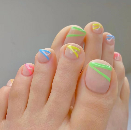 Rainbow Toe Nails