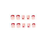 24PCS Red Fresh Little Love Heart Nail