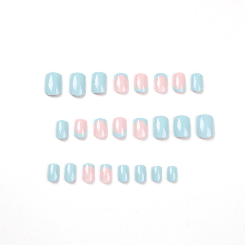 Sky Blue Square nails