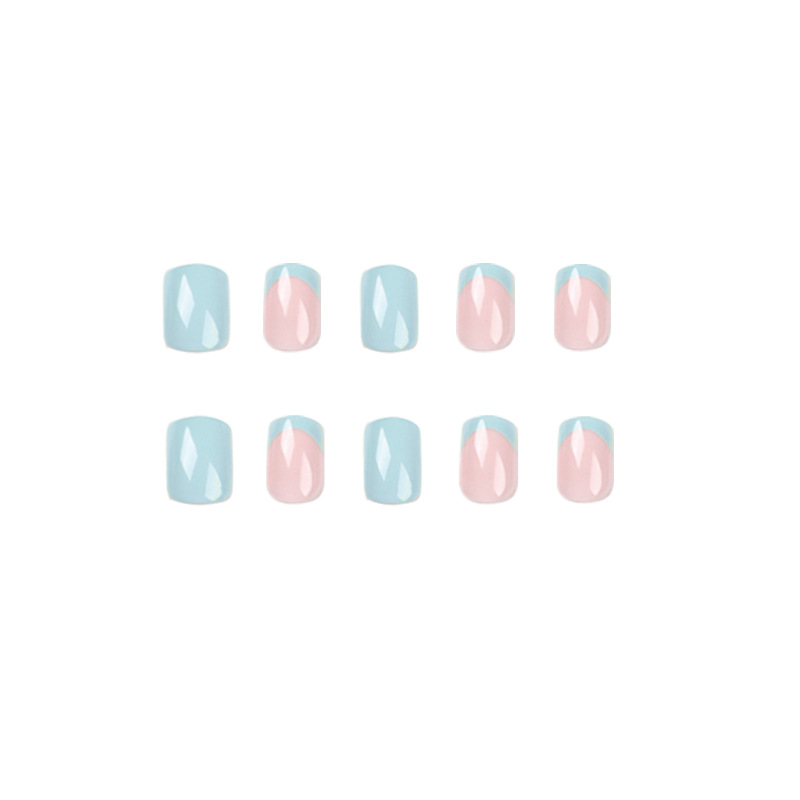 Sky Blue Square nails