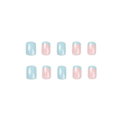 Sky Blue Square nails