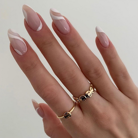 White French Minimalist Almond Nail