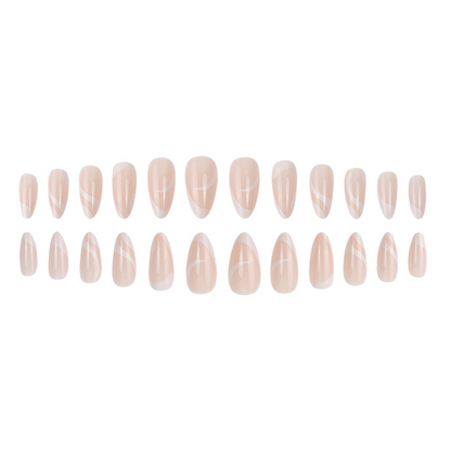 White French Minimalist Almond Nail